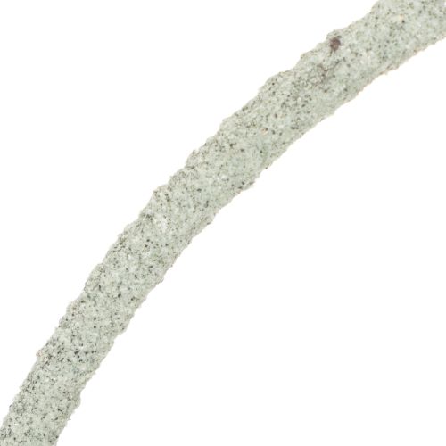 Deko-Ring aus Metall auf Holzsockel, 43 cm, graugrün | Floristik24.ch