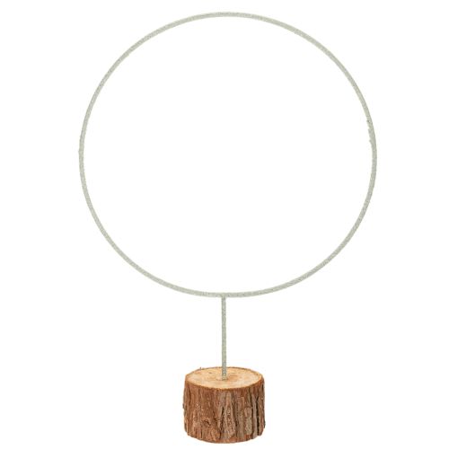 Dekoring Metall auf Holzsockel für Trockenblumen 52 cm online kaufen | Floristik24.ch