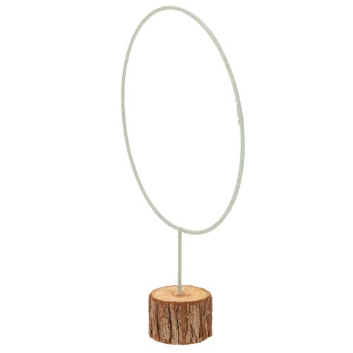 Dekoring Metall auf Holzsockel für Trockenblumen 52 cm | Floristik24.ch