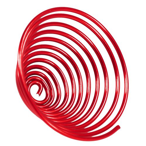 Floristik24 Aluminium Drahtschnecke Rot 2mm 120cm