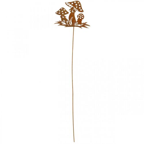 Floristik24 Herbststecker Fliegenpilze, Metalldeko, Blumenstecker Edelrost 39cm