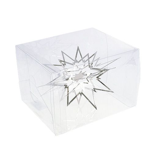 Floristik24 Metallstern zum Hängen 3D Silber 16cm