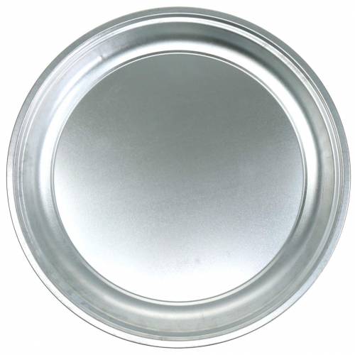Artikel Metallteller Basic Silber glänzend Ø45,5cm H4cm