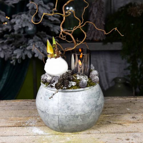 Jardiniere Creme Weiß für Pflanzen Shabby Landhaus Antik Blumentopf Pokal Vase 