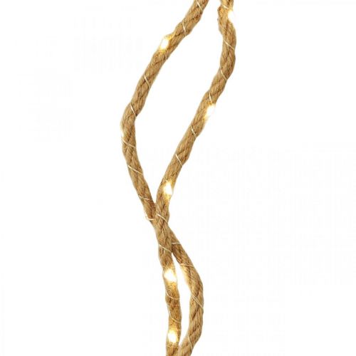 Floristik24 LED-Lichterkette Kordel für innen 20 Micro-LED Warmweiß 95cm