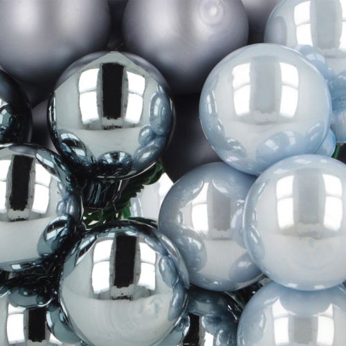 Artikel Mini Baumkugeln Glas Spiegelbeeren Blautöne 25mm 140 St