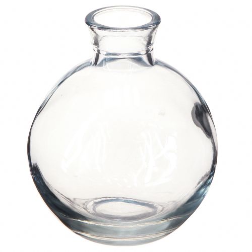 Artikel Mini Glas Vasen Bauchig Blau Getönt Ø7,5cm H9cm 6 St