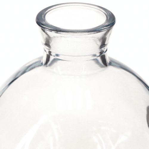 Artikel Mini Glas Vasen Bauchig Blau Getönt Ø7,5cm H9cm 6 St