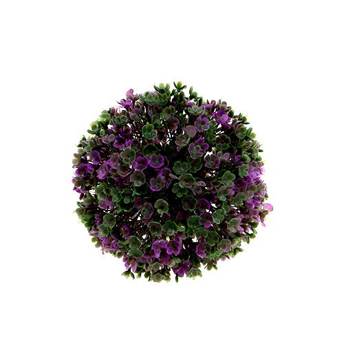 Floristik24 Mini Deko-Kugel Lila mit Blüten künstlich Ø10cm 1St