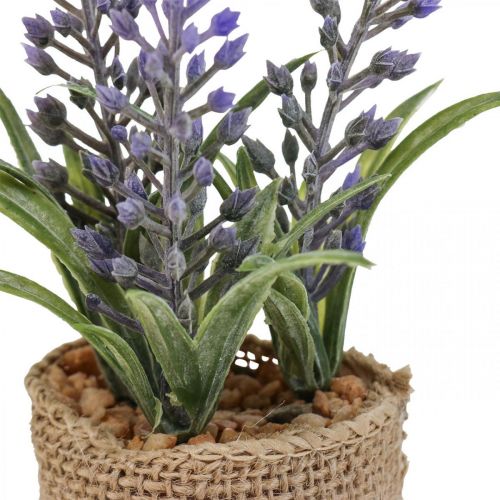 Artikel Künstlicher Lavendel Kunstpflanze Lavendel im Jutesack H15cm