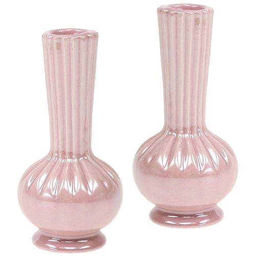 Mini Vase Perlmutt Rosa Ø5cm H10cm 6St