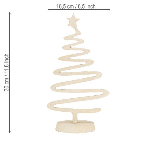 Artikel Mini Weihnachtsbaum Metall Deko Tonoptik Beige H30cm