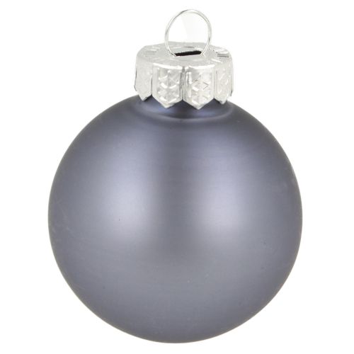 Artikel Mini Weihnachtskugeln Glas Blau matt Metallic Ø4cm 24 St
