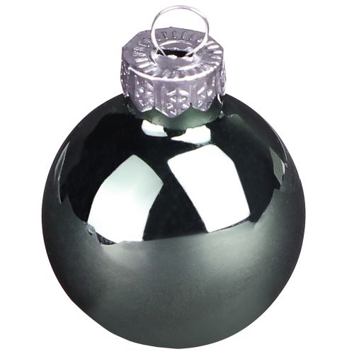 Mini Weihnachtskugeln Glas Grün Perlmuttgrau Ø3cm 22 St | Floristik24.ch