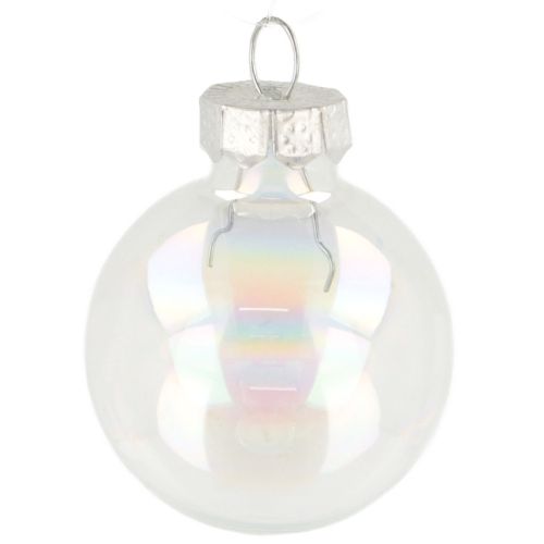Mini Weihnachtskugeln Glas Kugeln Irisierend Klar 3cm 22 St