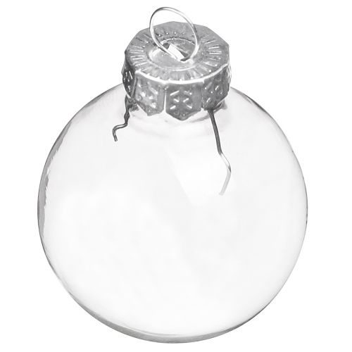 Artikel Mini Weihnachtskugeln Glas Retro Transparent Ø3cm 22 St