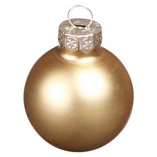 Artikel Mini Weihnachtskugeln Glas in Gold Matt Glanz Ø3cm 22St