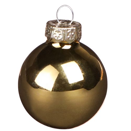 Artikel Mini Weihnachtskugeln Glas in Gold Matt Glanz Ø3cm 22St