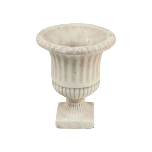 Mini Pflanzkübel Pokal Beton Deko Blumentopf Antik H16,5cm