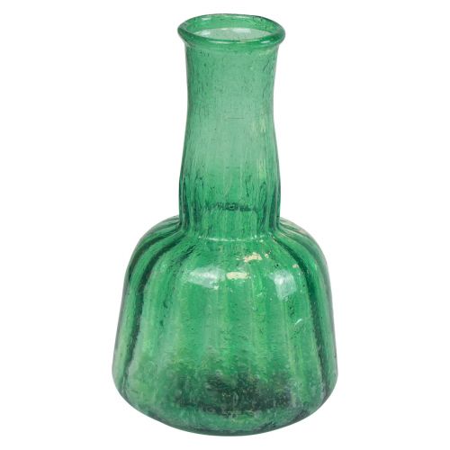 Artikel Mini Vase Glas Glasvase Blumenvase Grün Ø8,5cm H15cm