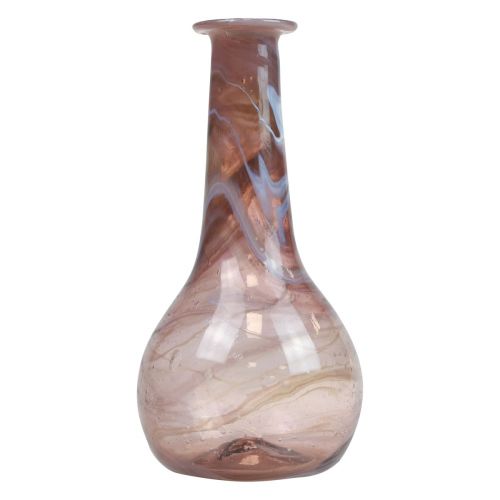 Mini Vase Glas Glasvase Blumenvase Lila Ø7,5cm H15cm