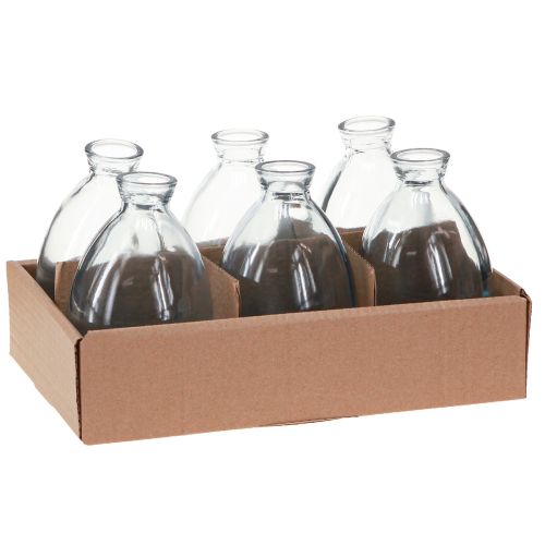 Artikel Minivasen Bauchig Dekovasen Glas Blau getönt H12cm 6 St