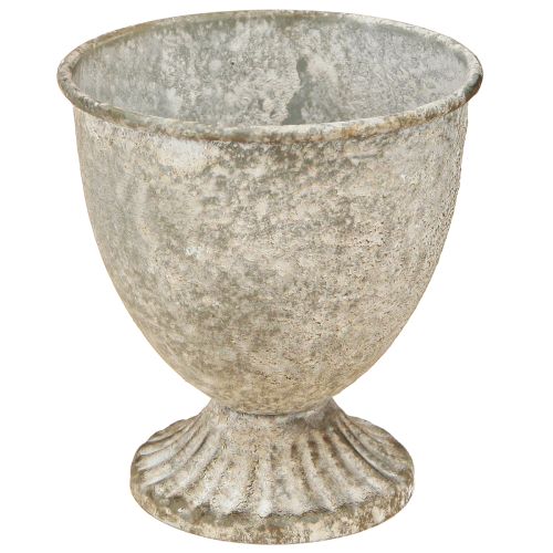 Floristik24 Minivasen Deko Kelch Pokal Metall Antik Ø10,5cm 11,5cm 2St