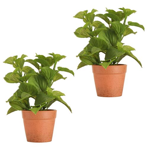 Artikel Minze im Topf Künstliche Kräuter Kunstpflanzen 18cm 2St