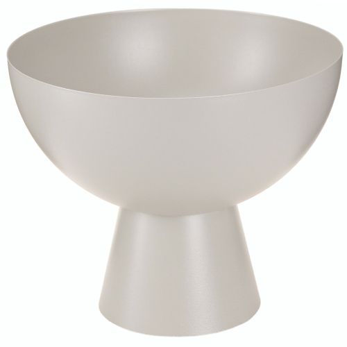 Floristik24 Moderne Pflanzschale Metall Deko Pokal Grau Ø20cm H16,5cm