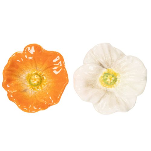Artikel Blumenstecker Mohn Keramikblume detailverliebt für edle Garten Akzente 42cm 4St