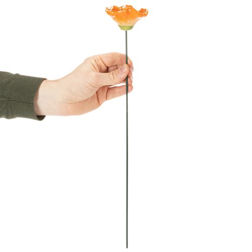 Artikel Blumenstecker Mohn Keramikblume detailverliebt für edle Garten Akzente 42cm 4St