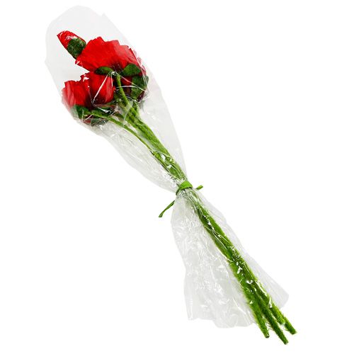 Floristik24 Mohnblumen Rot Ø7cm L48cm 4St