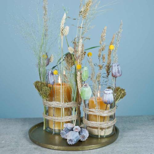 Floristik24 Mohnkapseln künstlich Gelb, Braun 6St