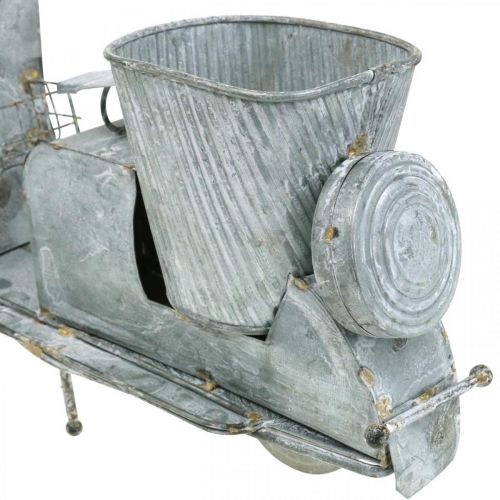 Floristik24 Blumentopf Motorroller Metall Vintage Weiß gewaschen 35×12×23cm
