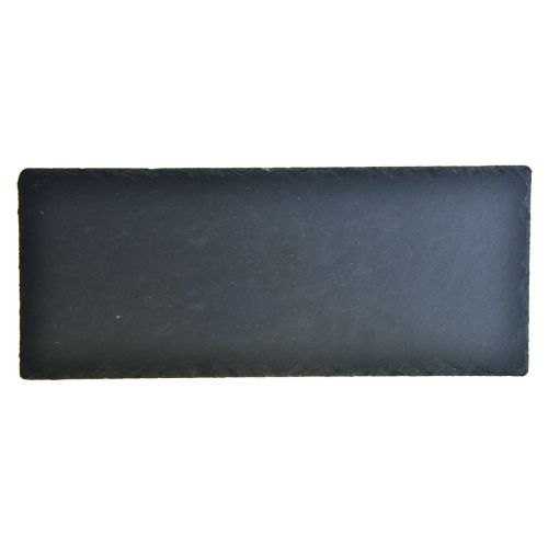 Artikel Natürliche Schieferplatte rechteckig Steintablett Schwarz 35×15cm 3St