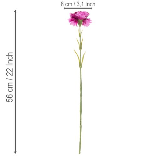 Nelken aus künstlichem Seidenstoff zweifarbig 56 cm 8er-Bund | Floristik24.ch