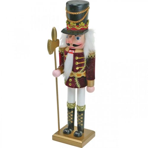 Floristik24 Nussknacker Figur Weihnachtsdeko Holz Rot 8,5×7cm H30cm