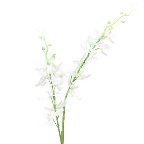 Orchideen künstlich Oncidium Kunstblumen Weiß 90cm