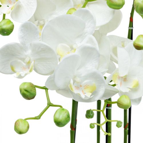 Artikel Künstliche Orchideen im Topf Weiß Kunstpflanze 63cm