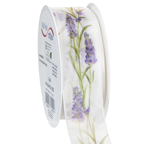Organzaband Chiffonband Dekoband Lavendel 40mm 20m