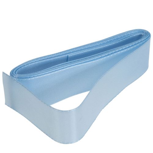 Floristik24 Dekoband Geschenkband Hellblau Band Blau Webkante 25mm 3m 10St