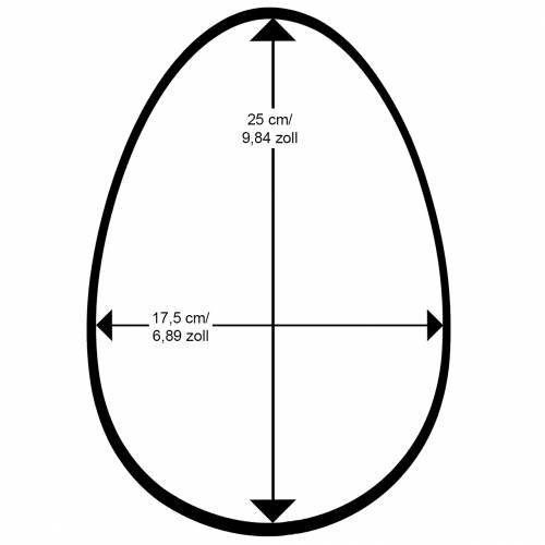 Artikel Osterei beflockt H25cm Farbige Eier Osterdeko