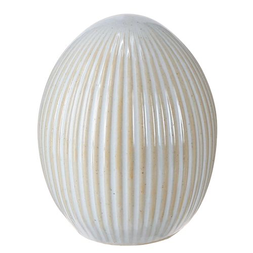 Artikel Ostereier mit Rillen Keramik Deko Ei Weißgrau 7,5×9cm 4 St