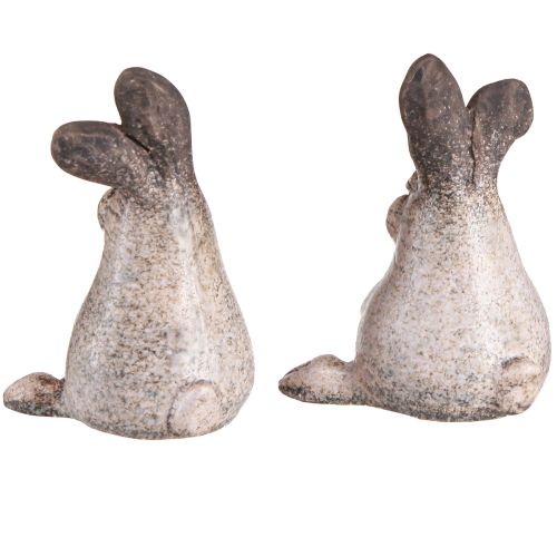 Artikel Osterhase Keramik Lustiges Deko Kaninchen Braun H7cm 6 St