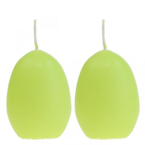 Osterkerzen Eiform, Eierkerzen Ostern Limone Ø4,5cm H6cm 6St
