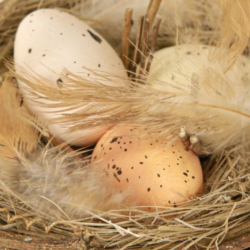 Artikel Osterkorb mit Wachteleiern künstlich Eierkorb Reben Ø12cm 2 St