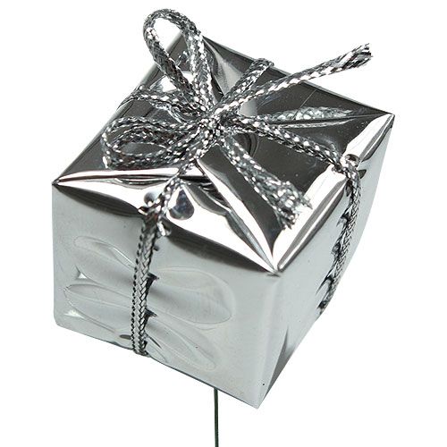 Päckchen am Draht Silber 2,5cm 60St | Floristik24.ch