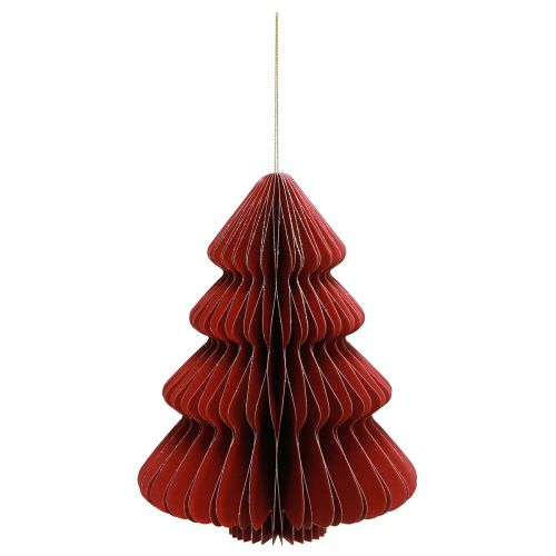 Floristik24 Papier Tannenbaum Bordeaux Weihnachtsanhänger H20cm