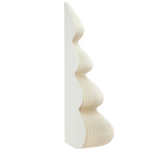 Floristik24 Papier Weihnachtsbaum in Weiß mit Glitter Ø48cm H60cm