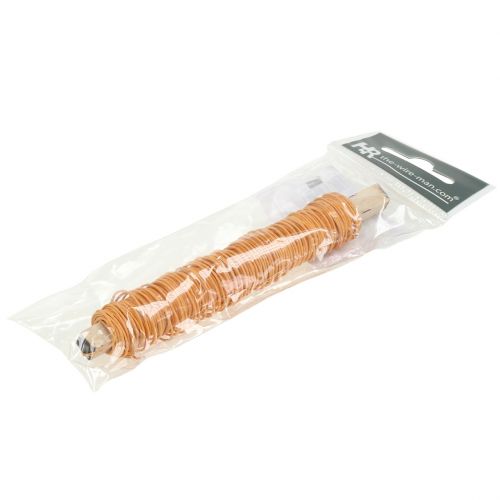 Floristik24 Papierkordel Draht umwickelt Ø0,8mm 22m Orange